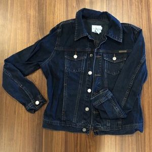 Calvin Klein Dark Blue Denim Button-Up Jacket